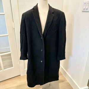 Lauren Ralph Lauren Men Sz 52L Wool Blend Overcoat Trench Columbia 3-Button